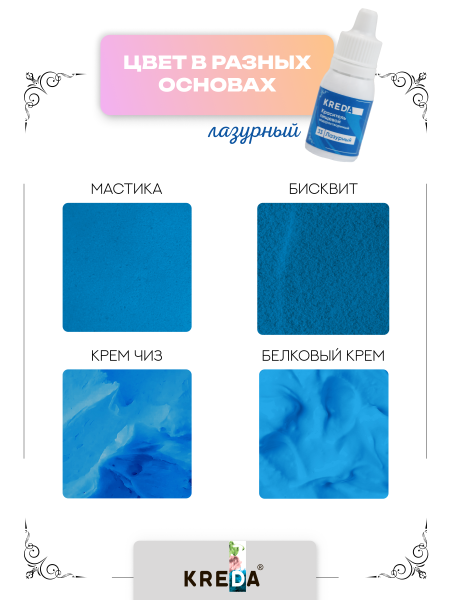 Набор пищевых красителей KREDA Отпуск 5 шт